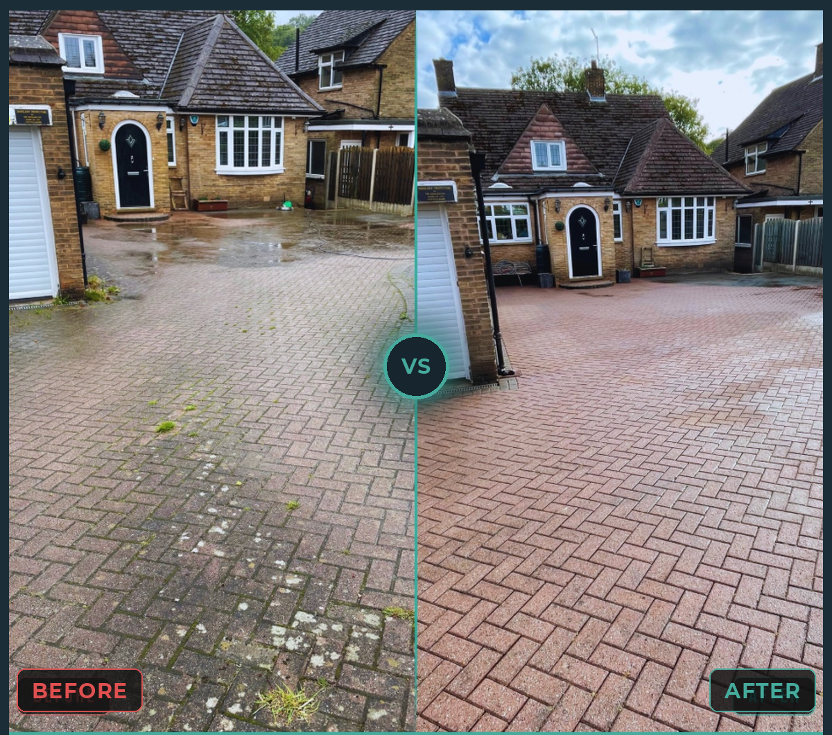 Drive Cleaning before and after